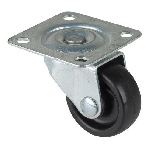 griffbereit24 - Lenkrolle, Rad Ø 30mm, Kunststoff schwarz, Radb 