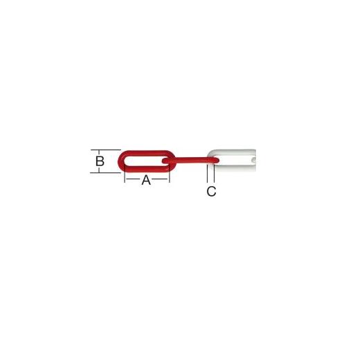 griffbereit24 - Kunststoffkette rot/weiss 6mm 30m (Vormann) EAN 