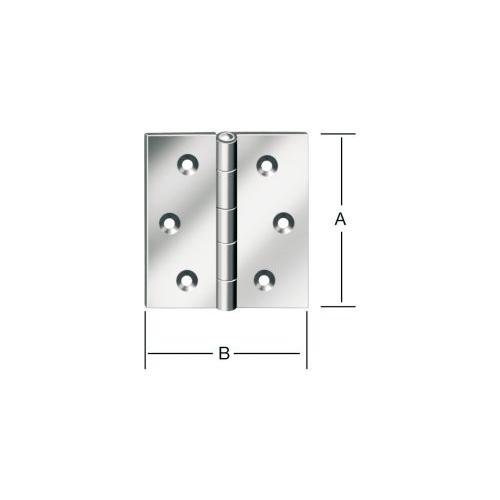 Scharnier käntig 40x40 mm Edelstahl