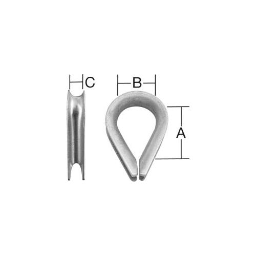 Seilkausche verzinkt bis 10mm (2 Stück im Set) (Vormann)
