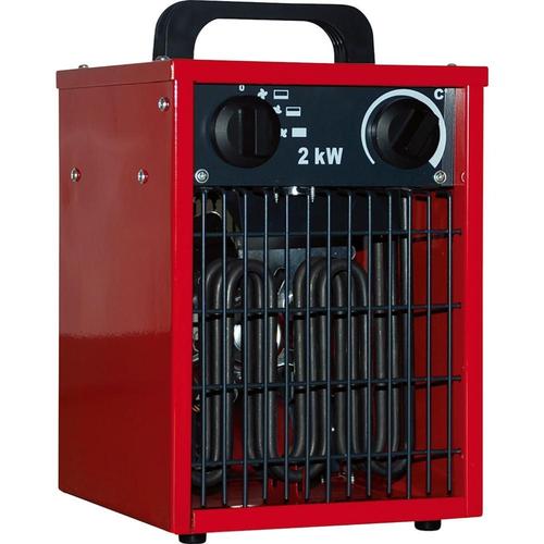 Elektro-Heizer 2 KW IP 20 230 Volt mit stufenlosem Thermostat und Stufenschalter für verschiedene Heizstufen