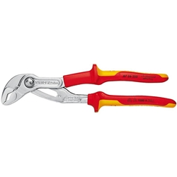 Knipex Cobra® VDE Hightech-Wasserpumpenzange, isoliert isoliert mit Mehrkomponenten-Hüllen, VDE-geprüft verchromt 250 mm Nr. 87 26 250