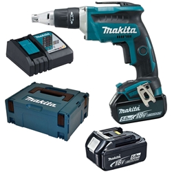 Makita Akku-Schnellbauschrauber DFS452RTJ Gewicht 1,8Kg, mit 2 Akkus 18V 5Ah, Ladegrät, im Makpac Gr. 2