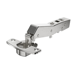 Hettich Sensys Winkelscharnier W45 mit integrierter Dämpfung (Sensys 8639i W45), vernickelt, vorliegend, Basis -2mm, Öffnungswinkel 95°, zum Anschrauben (-) 9088019