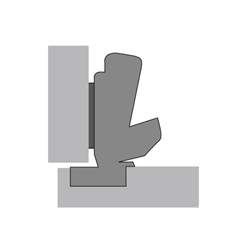 Hettich Sensys Weitwinkelscharnier, mit Null-Einsprung, mit integrierter Dämpfung (Sensys 8657i), vernickelt, vorliegend, Öffnungswinkel 165°, Schnellmontage Flash (ø 10x11) 9099542