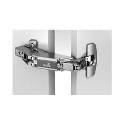 Hettich Sensys Weitwinkelscharnier, mit Null-Einsprung, mit integrierter Dämpfung (Sensys 8657i), vernickelt, vorliegend, Öffnungswinkel 165°, Schnellmontage Flash (ø 10x11) 9099542