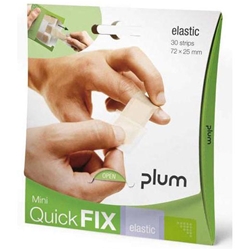 Plum 5504 QuickFix Mini Pflasterspender mit 30 Stück elastischen Pflastern, die Pflaster entpacken sich beim Herausziehen von selbst, Maße Pflaster: 7,2x2,5cm