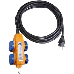 Brennenstuhl Baustellenkabel IP54 mit Powerblock (4-fach Verlängerung für außen, Aussen-Verteiler mit 5m Kabel) Nr. 1169200010