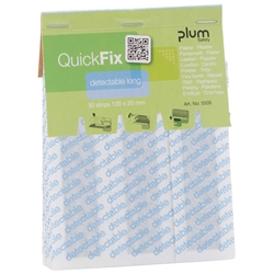 Plum 5509 QuickFix Nachfüllpack 30 Stück Fingerverbänden mit integrierter Metallfläche, passend für die QuickFix und QuickFix UNO Pflasterspender