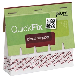 Plum 5516 QuickFix Nachfüllpack 45 Stück Blood Stopper Pflaster, passend für die QuickFix und QuickFix UNO Pflasterspender