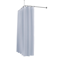 FSB Duschvorhangstange 1200-1200 (8238) Edelstahl spiegelpoliert/ Edelstahl metallic Nr. 0 82 8238 01200 6524
