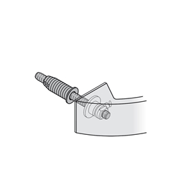 FSB HT-Stoßgriff-Befestigung, Einseitig, mit Gewindebuchse, 05 0587, unsichtbar, verzinkt, für Griffdurchmesser Ø 25/35 mm Nr. 0 05 0587 00335 5700