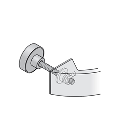 FSB HT-Stoßgriff-Befestigung, Einseitig, TS 75-84mm, 05 0587, durchgehend, Naturfarbig, Eloxiert, für Griffdurchmesser Ø 25/30mm Nr. 0 05 0587 04375 0105