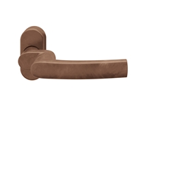 FSB PT-Drückerlochteil, oval, DIN Links-Rechts, Bronze, 06 1015, Hellbronze, patiniert gewachst, verdeckt verschraubt, ohne Stütznocken, Klasse 4, Vierkant 8mm, Stärke Abdeckung 14mm Nr. 0 06 1015 01143 7615