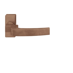 FSB PT-Drückerlochteil, eckig, DIN Links-Rechts, Bronze, 06 1163, Hellbronze, patiniert gewachst, verdeckt verschraubt, ohne Stütznocken, Klasse 4, Vierkant 8mm, Stärke Abdeckung 14mm Nr. 0 06 1163 07143 7615