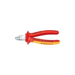 Knipex Seitenschneider isoliert mit Mehrkomponenten-Hüllen, VDE-geprüft verchromt 180 mm Nr. 70 06 180