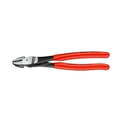 Knipex Kraft-Seitenschneider mit Kunststoff überzogen schwarz atramentiert 200 mm Nr. 74 01 200