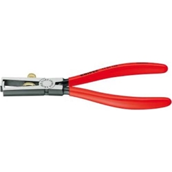 Knipex Abisolierzange mit Öffnungsfeder, universal mit Kunststoff überzogen schwarz atramentiert 160 mm Nr. 11 01 160