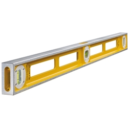 STABILA Wasserwaage Type 83 S, 80cm, extrem robustes Alu-Druckgussprofil, 1 Horizontal-Libelle, 2 Vertikal-Libellen, Grifföffnungen, Made in Germany Nr. 02545