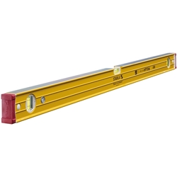 STABILA Wasserwaage Type 96-2, 100cm, extrasteifes Alu-Profil, 1 Horizontal-Libelle, 2 Vertikal-Libellen, stoßdämpfende Endkappen, integrierte Rutsch-Stopper, Made in Germany Nr. 15228