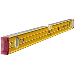 STABILA Magnet-Wasserwaage Type 96-2m, 81cm, extrasteifes Alu-Profil, extrastarke Seltenerd-Magnete, 1 Horizontal-/2 Vertikal-Libellen, stoßdämpfende Endkappen, Rutsch-Stopper, Made in Germany Nr. 15854