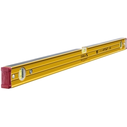 STABILA Magnet-Wasserwaage Type 96-2m, 100cm, extrasteifes Alu-Profil, extrastarke Seltenerd-Magnete, 1 Horizontal-/2 Vertikal-Libellen, stoßdämpfende Endkappen, Rutsch-Stopper, Made in Germany Nr. 15855