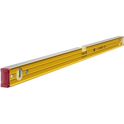 STABILA Magnet-Wasserwaage Type 96-2m, 122cm, extrasteifes Alu-Profil, extrastarke Seltenerd-Magnete, 1 Horizontal-/2 Vertikal-Libellen, stoßdämpfende Endkappen, Rutsch-Stopper, Made in Germany Nr. 15856