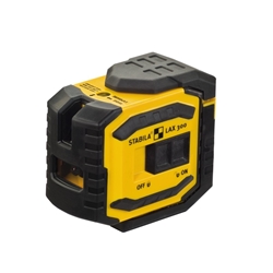 STABILA Kreuzlinienlaser LAX 300, 4-teiliges Set, selbstnivellierend, scharfe Laser-Linien mit Lotpunkten, Reichweite bis 20m, Schutzklasse IP 54, Zielplatte, Wandhalterung, Tasche Nr. 18327