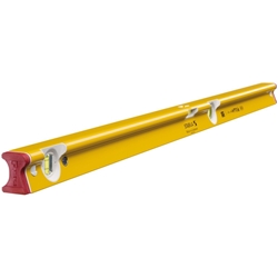 STABILA Wasserwaage Type R 300, 122cm, verwindungssteifes Alu-R-Profil, 1 Horizontal-Libelle, 2 Vertikal-Libellen, stoßdämpfende Endkappen, integrierte Rutsch-Stopper, Made in Germany Nr. 18374