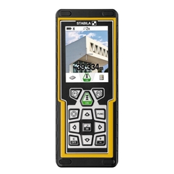 STABILA Laser-Entfernungsmesser LD 520, digitale Zielerfassung, Bluetooth Smart 4.0, max. Messbereich 200m, 18 Funktionen (u. a. Neigungsmesser), IP 54, Tasche, Handschlaufe, inkl. Batterien (2xAA) Nr. 18562