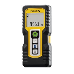 STABILA Laser-Entfernungsmesser LD 250 BT, Bluetooth Smart 4.0, max. Messbereich 50m, 4 Messfunktionen (u. a. Fläche und Volumen), IP 54, inkl. Batterien (2x AAA) Nr. 18817