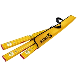 STABILA PRO SET 80 ASM, 4-teiliges Magnet-Wasserwaagen-Set: 120cm / 60cm / 30cm / Tasche, verstärktes Alu-Profil, extrastarkes Seltenerd-Magnetsystem, integrierte Rutsch-Stopper, Made in Germany Nr. 19716