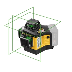 STABILA 12-V-System Kreuzlinienlaser LAX 600 G, selbstnivellierend, 3 x 360° grüne Laserlinien, max. Reichweite: 40m, Tragekoffer, Universal- und Wandhalterung (ohne Akku und Ladegerät) Nr. 19794