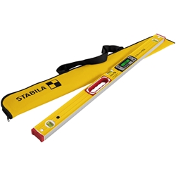 STABILA Digitale Wasserwaage TECH 196 DL, 100cm, wasser- und staubdicht nach IP 67, 2 Digital-Displays, kalibrationsfrei, Anzeige-Modi: °, %, mm/m, in/ft, Tasche Nr. 19827
