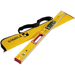 STABILA Digitale Wasserwaage TECH 196 DL, 81cm, wasser- und staubdicht nach IP 67, 2 Digital-Displays, kalibrationsfrei, Anzeige-Modi: °, %, mm/m, in/ft, Tasche Nr. 19828