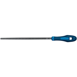 Werkstattfeile DIN7261 F 200mm H2, mit Heft Rund (Pferd)