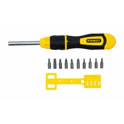 Stanley Schraubendreher Bit-Schraubendreher mit 10 Bits Rastche Parallel Phillips Nr. 0-68-010