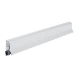 Athmer HT-Türabsenkdichtung, 860mm, Wind-Ex RTK-1, mit angeformter Regenabtropfkante, weiß zum Anschrauben, B 18,5mm, H 44mm, Hub 11mm, einseitig, ALU (mit Zubehör 5955) Nr. 1-465-0860