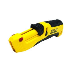 Stanley FATMAX Sicherheitsmesser mit 3-Seiten-Schieber, vollautomatischem Klingeneinzug und gummiertem Komfortgriff Nr. FMHT10365-0