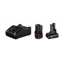 Bosch Starter-Set: 1 x Akku GBA 12V 2.0Ah + 1 x Akku GBA 12V 4.0Ah + 1 x Schnellladegerät GAL 12V-40 Nr. 1600A01NC9