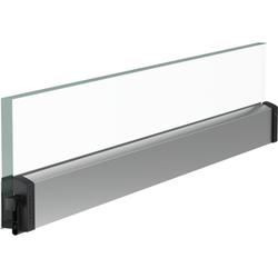 Athmer Glastürdichtung, 1208mm, Schall-Ex® GSA, edelstahlfarben eloxiert (C-31), B 11,6mm, H 40mm, Hub 20mm, einseitig, Silikon selbstverlöschend (mit Zubehör 5334) Nr. 1-1111-1208