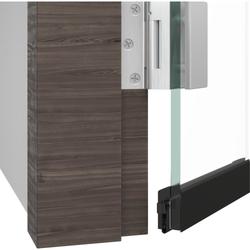 Athmer Glastürdichtung, 708mm, Schall-Ex® GSA, schwarz RAL 9005 matt, B 11,6mm, H 40mm, Hub 20mm, einseitig, Silikon selbstverlöschend (mit Zubehör 5334) Nr. 1-1112-0708