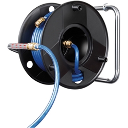 Brennenstuhl Druckluftschlauchtrommel Anti Twist (18,5m Schlauch + 1,5m Verbindungsschlauch, mit Metall-Einhand-Schnellkupplungen und Wandhalterung, Made in Germany) Nr. 1127030