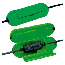 Brennenstuhl Safe-Box / Schutzbox für Verlängerungskabel (Schutzkapsel für Kabel, für die Verwendung im Innenbereich) grün Nr. 1160400