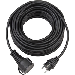 Brennenstuhl Qualitäts-Gummi-Verlängerungskabel 10m (IP44, Kabel für außen) schwarz Nr. 1161450