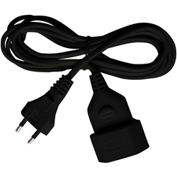 Brennenstuhl Kunstoff-Verlängerungskabel (Verlängerungskabel für den Innenbereich, 3m Kabel, mit Euro-Stecker und Kupplung) schwarz Nr. 1161790