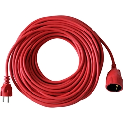Brennenstuhl BAT Kunststoff-Verlängerung mit Schutzkontakt-Stecker (Verlängerungskabel für innen mit 25m Kabel) rot Nr. 1162050