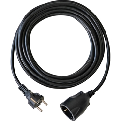 Brennenstuhl BAT Kunststoff-Verlängerung mit Schutzkontakt-Stecker (Verlängerungskabel für innen mit 5m Kabel) schwarz Nr. 1162190