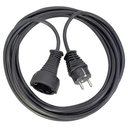 Brennenstuhl Qualitäts- Kunststoff-Verlängerungskabel mit Schutzkontakt-Stecker (Verlängerungskabel für innen mit 3m Kabel) schwarz Nr. 1165430