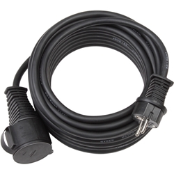 Brennenstuhl Baustellen-Verlängerungskabel IP44 (10m Kabel, H07RN-F 3G2.5, für den Außenbereich und den Einsatz auf Baustellen) schwarz Nr. 1166810